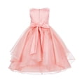 thumbnail image 3 of Ekidsbridal Asymmetric Ruffles Organza Layers Flower Girl Dress Sequin Sash Junior Bridesmaid Birthday Communion Formal Clothing Baptism 012S 8, 3 of 3