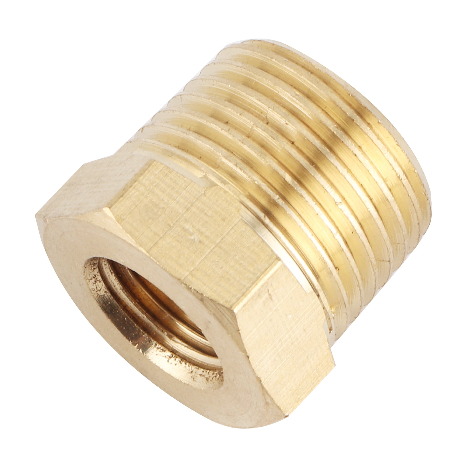 3/8" Male To 1/8" Female NPT Brass Pipe Reducer Bushing - For Water, Fuel, Gas, Oil