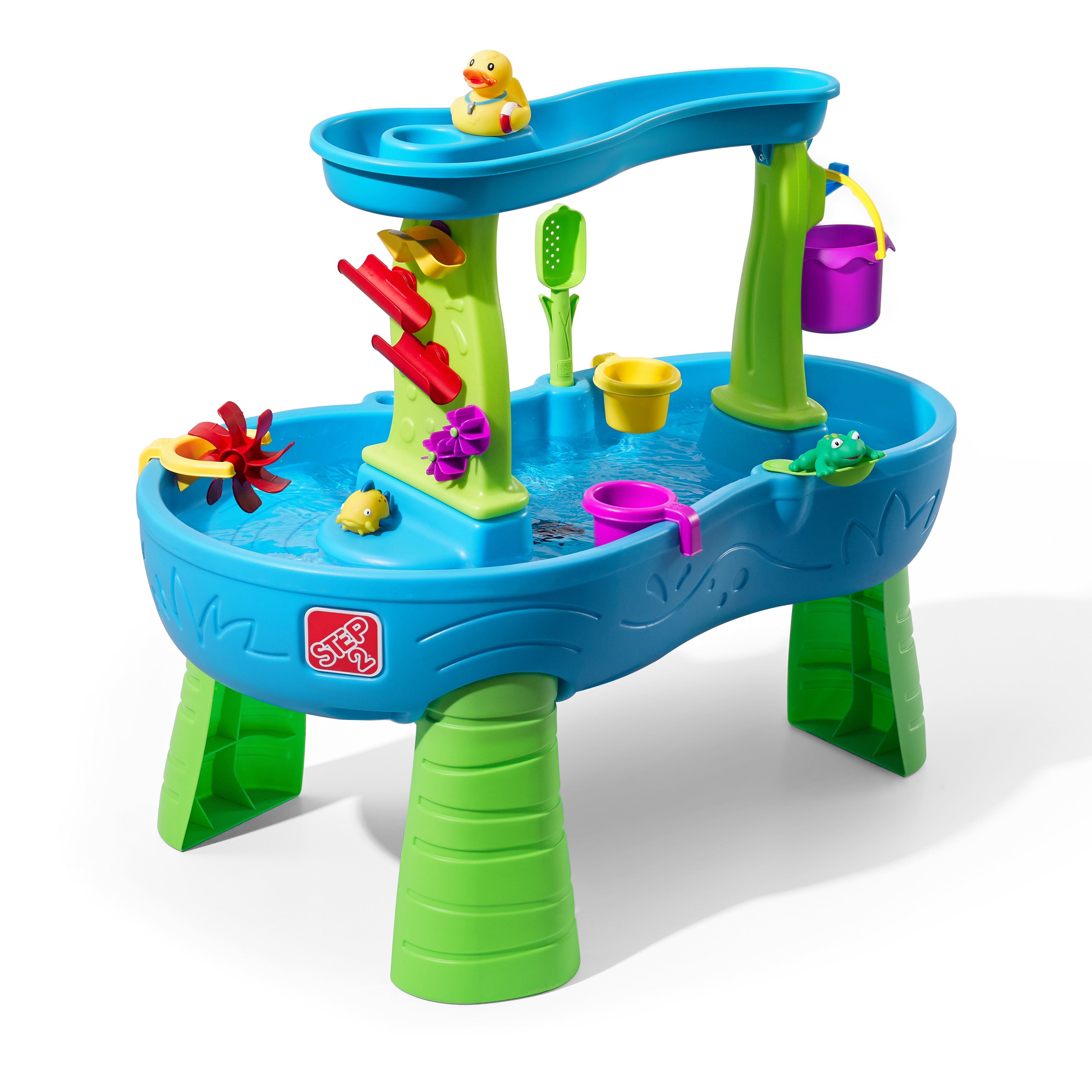 Step2 Rain Showers Splash Pond Blue Plastic Water Table for Toddlers - image 4 of 14