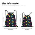 thumbnail image 3 of Bingfone Colorful Ping Pong Rackets Drawstrings Backpacks Bags for Men Women Gym Drawstrings Bag-Small, 3 of 8