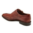thumbnail image 4 of Belvedere Valiente Men's Double Monk-Strap Rust Genuine Ostrich Loafers (10.5), 4 of 5