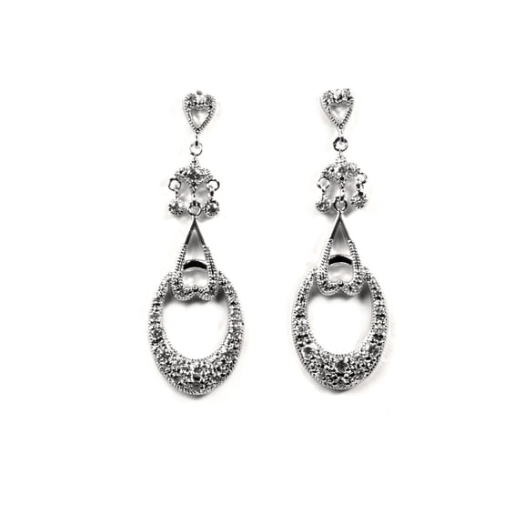 Cubic Zirconia Fashion Earrings Sterling Silver