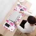 thumbnail image 3 of Long Mouse Pads for Desk,Pink Breast Cancer Desk Mats on Top Of Desks, Desk Mouse Pad Extra Large with 3mm Non-Slip Base and Stitched Edge for Gaming,Office,Work,Home 31.5x11.8in, 3 of 5