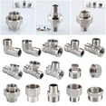 thumbnail image 6 of Butt Joint Internal Stainless steel Threaded Female-Male Home Improvement Pipe Fittings Adapter Hardware Plumbing fitting 4, 6 of 8