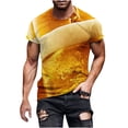 thumbnail image 2 of Fnnxeal Mens 3D Muscle Fit Short Sleeve T-Shirt Green Nebula Galaxy Abstract Sublimation Print Quick Dry Stretch Big Tall M-7XL,Size 4XL, 2 of 5