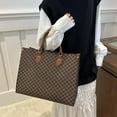 thumbnail image 5 of HUISZJ Retro Shoulder Bag, Large PU Leather Capacity Coffee Handbag, Vintage Shoulder Bag for Travel Commute Work (A), 5 of 7