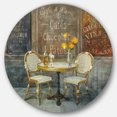 thumbnail image 1 of Designart 'French Cafe' French Country Metal Circle Wall Art, 1 of 3