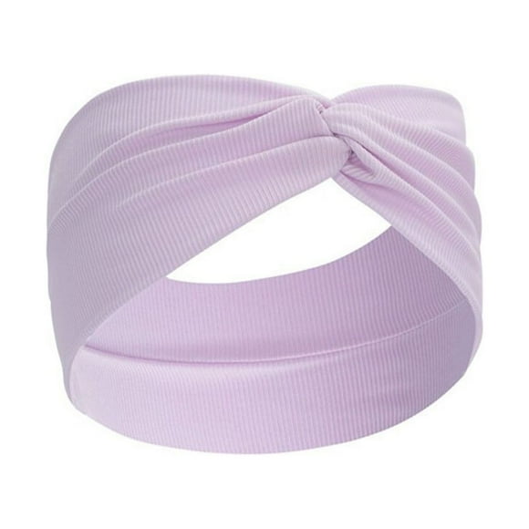 Elastic Headband Gym Exercise Hair Band Daily Sleep Comfy Workout Yoga Sports Sweatband Beach Vacation Office Headwear Female Accessories Purple