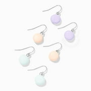 Claire's Silver 1" Macaron Drop Earrings - 3 Pack