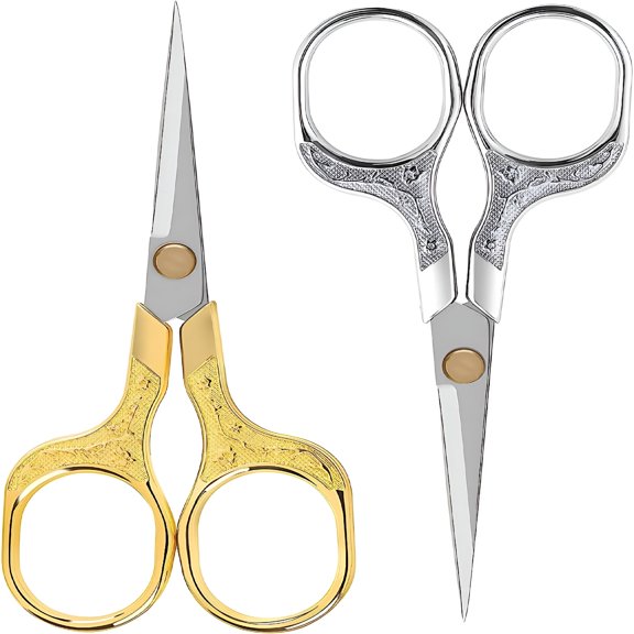 FACEGA All Purpose Scissors,Embroidery Scissors,Small Scissors,Scissors For Crafting,Sewing Scissors,Sharp Scissors,2pack