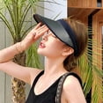 thumbnail image 4 of Sombrero de copa vacío con protector solar de verano con ala grande para mujer, sombrero deportivo transpirable que absorbe el sudor, 4 of 5