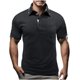 thumbnail image 1 of Mens Manga Corta Botón Abajo Camisas Primavera Verano Casual Cuello Cuadrado, Transpirable Punto para el Golf Y el Uso Diario, 1 of 9