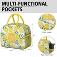 thumbnail image 5 of Fresh Lemon Lover Lunch Tote – Vintage Floral Design Insulated and Portable Cooler Bag for Daily Use, 5 of 6