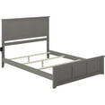 thumbnail image 1 of Pemberly Row Madison Queen Wood Foundation Bed with Matching Footboard in Grey, 1 of 5