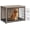 Greige 44.1"L x 29.5"W x 32.3"H, variant on 27.2" Dog Crate Furniture, Indoor Dog Cage Side End Table, M Pet Wood Kennel for Medium and Small Dogs up to 30 lb with Multi-Purpose Removable Tray, Double-Door Pet House, Greige