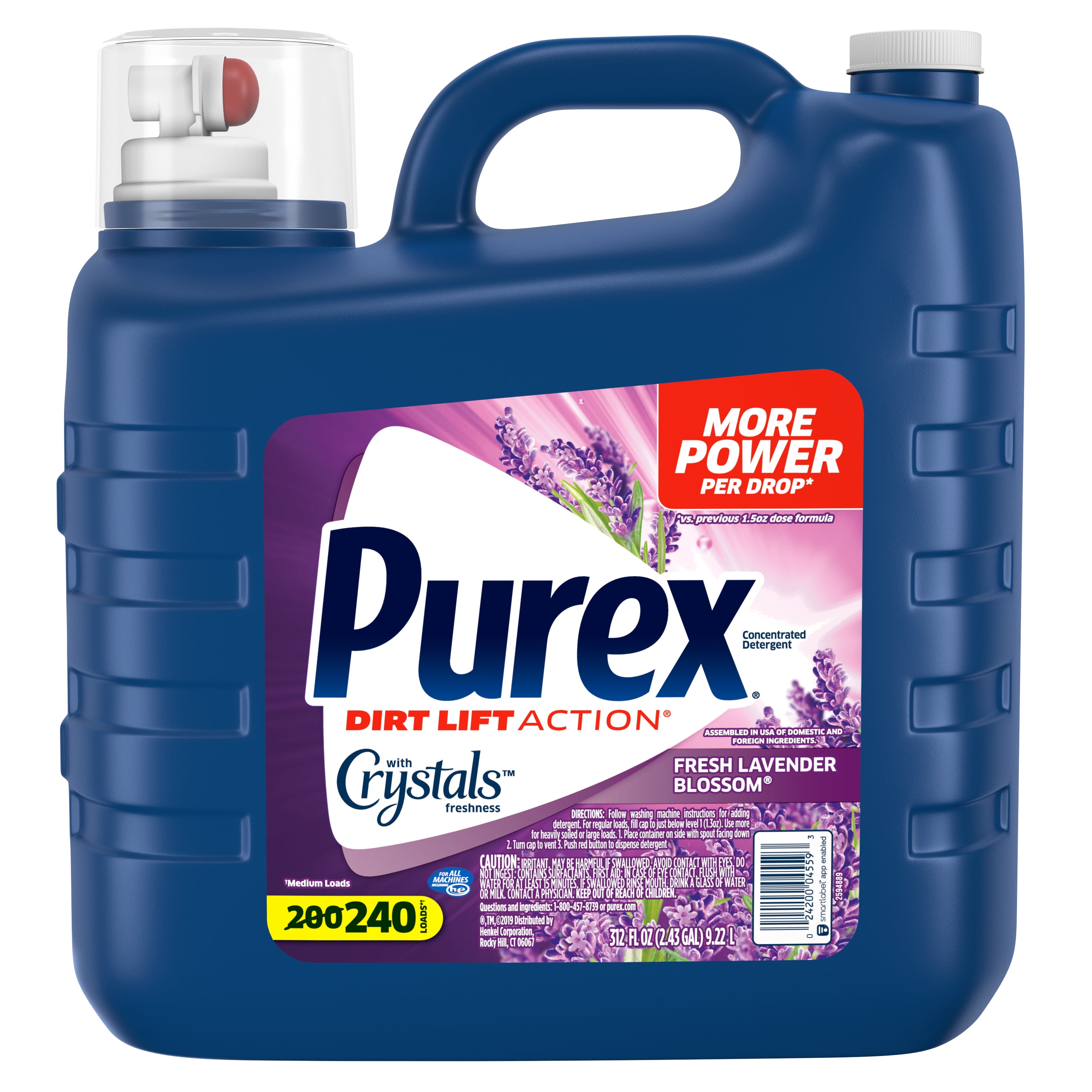 Purex Liquid Laundry Detergent with Crystals Fragrance, Fresh Lavender