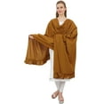thumbnail image 5 of Phagun Indian Neck Wrap Cotton Dupatta Women Ethnic Chunni Ruffled Scarf-Brown, 5 of 5