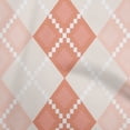 thumbnail image 1 of oneOone Velvet Dark Peach Fabric Argyle Sewing Material Print Fabric By The Yard 58 Inch Wide, 1 of 4