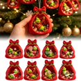 Tree Monsterz Green Monster Christmas Decorations, Flat Wooden Christmas Ornaments ...