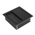 thumbnail image 2 of 80X80mm Rectangle Wire Cable Hole Cover, 2PCs Table Desk Rectangle Aluminum Alloy Wire Cable Grommet Hole Cover With Brush For Computer Desk Table, 2 of 8