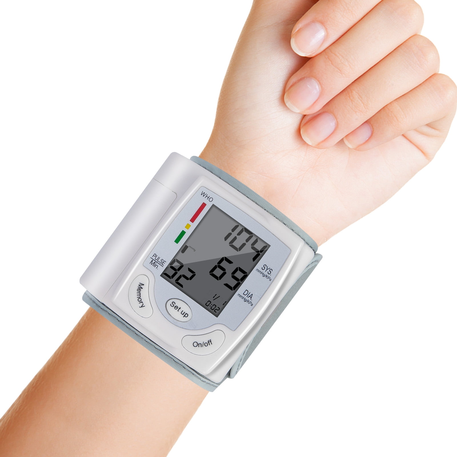 Bsah Digital Blood Pressure Monitor Wrist Automatic Beat Pulse Cuff