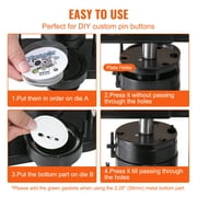 KFFKFF Button Maker, 1/1.25/2.28 inch(25/32/58mm) 3-IN-1 Pin Maker with 300pcs Button Parts, Ergonomic Arc Handle Punch Press Kit, Button Maker Machine with Panda Magic Book, For Children DIY Gifts