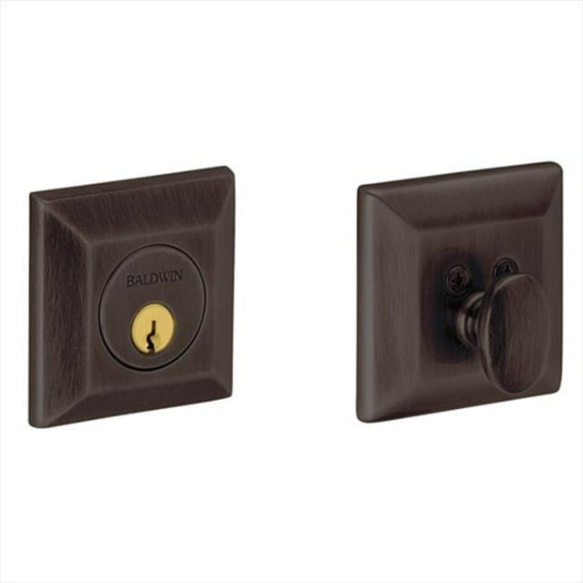 Baldwin Hardware 8254.112 Square Deadbolt in Venetian Bronze