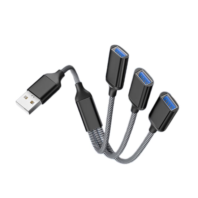 CNKOO USB OTG Splitter Y Cable USB Male to 3 Female USB 2.0 Converter Multi USB Port Expander Hub Multiport Split Adapter