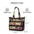 thumbnail image 2 of Travel Tote Bag with Born to Read Bookshelf Wall Artwork Spacious Weekender Bag with Adjustable Strap, Lightweight Airplane Friendly for Weekend Getaways Daily Use, 2 of 5