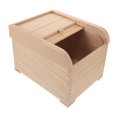 thumbnail image 2 of Contenedor de madera para alimentos, contenedor para almacenar arroz, contenedores de madera para cereales, almacenamiento en seco. Beige, 2 of 9