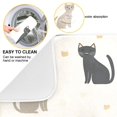 thumbnail image 2 of Yayeee Dish Drying Mat for Kitchen Counter 16"x18" Microfiber Absorbent Pad, Black Cute Cats, 2 of 7