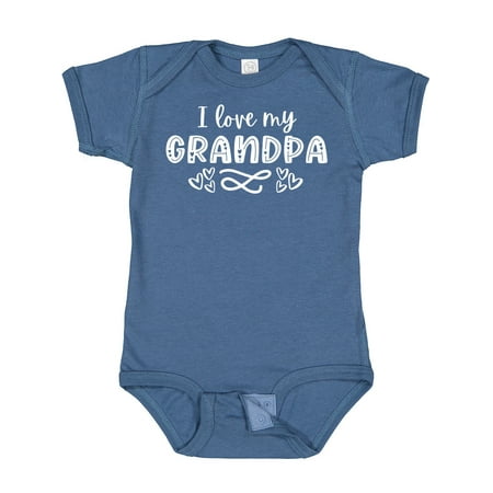

Inktastic I Love My Grandpa with Hearts Gift Baby Boy or Baby Girl Bodysuit
