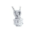 thumbnail image 2 of G/SI 1/2ct Solitaire Diamond Heart Pendant 14K White Gold & 18" Chain, 2 of 2