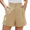 thumbnail image 1 of Pantalones cortos Jouica casuales con cintura elástica enrollable para mujer, 1 of 5