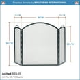 thumbnail image 4 of Achla Designs Minuteman International Arched Three-Fold Fireplace Screen, 52.5 Inch Long, Graphite Finish, 4 of 4