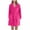 Hot Pink4, variant on Womens Robe Casual Pockets Soft Long Sleeve Belt Solid Color Bathrobe Loose Spa Hotel Robes For Pregnancy Maternity Comfortable Loungewear Halloween