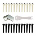 thumbnail image 1 of Xuanheng 4X 24 Pieces Acoustic Guitar Bridge Pins Portable Replacement String Peg Bridge, 1 of 8