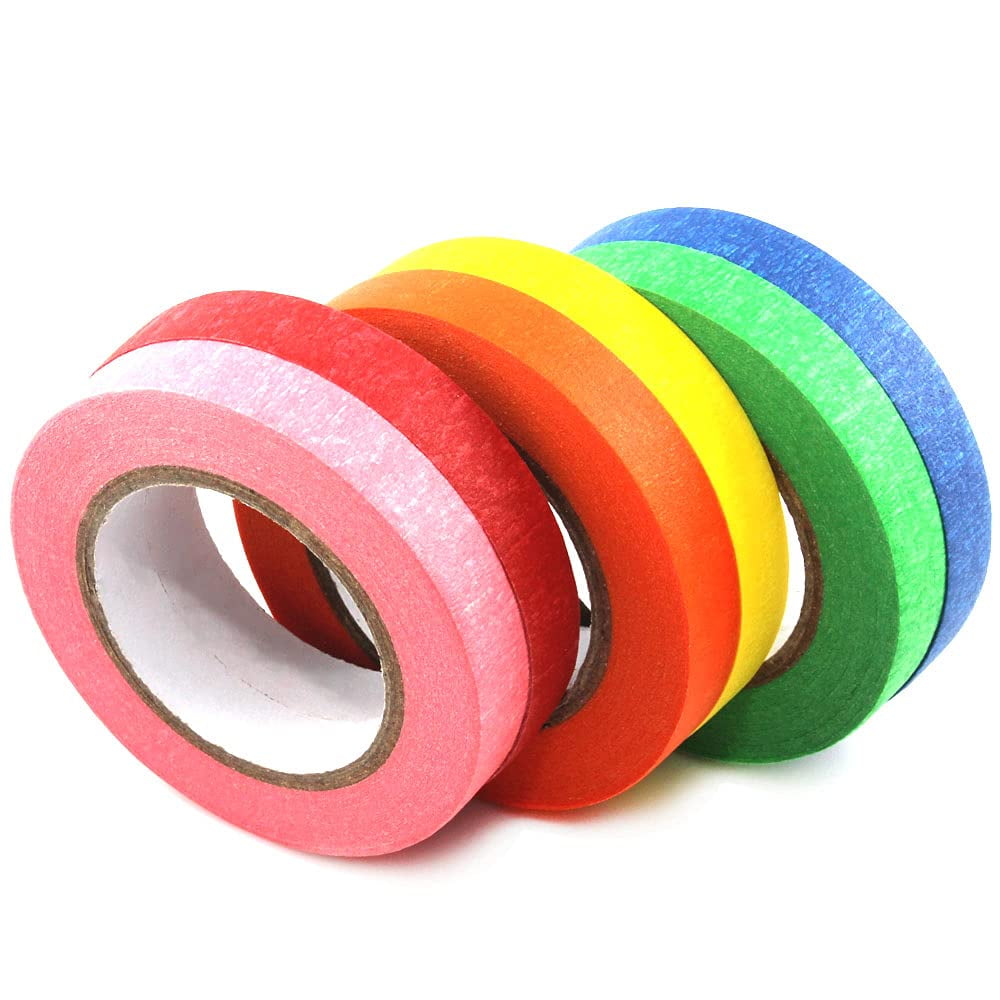 2021 Colored Paper Tape for Gift Wrapping, Colored Painters Tap for DIY