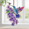 thumbnail image 4 of Hummingbird and Flower Acrylic Suncatcher Lilac Branch Window Hanging Ornament for Plant Lover Lovers Bird Nerd Gift Sun Catchers Acrylic Windown Suncatchers Windows Christmas Decor, 4 of 7