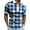 Dark Blue, variant on Men Clearance LYXSSBYX Mens Shirts Short Sleeve Mens Colorblock Stitching Lapel Button Up Short Sleeve Shirts