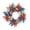 A2#Red,17.71 Inch, variant on 4th of July Heart Shaped Tinsel Wreath, 11 Inch American Flag Patriotic Wreath for Front Door, Red White Blue Flag Themed Wall Hanging Ornament, Festive Independence Day Decoration for Event
