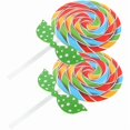 thumbnail image 1 of wonima44 jojofuny Fake Lollipop 2 Pcs Lollipop Prop Large Candy Ornaments Rainbow Swirl Lollipop Lolly Fake Food Photo Props for Wedding Birthday Party Supplies Lollipop Decorations, 1 of 1