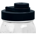 thumbnail image 6 of Brewing America Azure Standard Mason Jars 32 oz Wide Mouth Black Glass Mason Drinking Jars with Lid Set of 2, 6 of 8