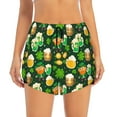 thumbnail image 2 of Vsdgher St Patrick's Day10 Print Women's Running Double Layer Shorts High Waisted with Pockets Elastic Yoga Workout Athletic Gym Sports, 2 of 8