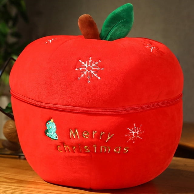 Nuevo muñeco de Papá Noel, almohada para árbol, bolsa de manzana, pequeño alce, muñeco de nieve, juguete de peluche, regalo de Navidad