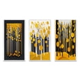 thumbnail image 2 of Designart "Quill Minimalism Abstract Yellow Forest I" Landscape Trees Framed Wall Art Set Of 3 - Yellow Trees Frame Canvas Set For Living Room Decor, 2 of 6