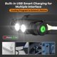 thumbnail image 4 of Faros delanteros LED USB recargables XianweiShao 2000 mAh impermeables IP66 negro, 4 of 5