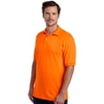 thumbnail image 5 of JERZEES Hi Vis Men Dri-Power Workwear Polo, Short Sleeve Safety Green & Orange T-Shirt, Pack 4, XL, 5 of 8