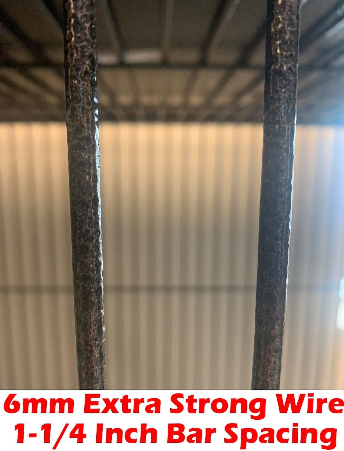 XX-Large 40"L x 30"W x 71" H Deluxe Extra Strong Wrought Iron Castle Play Top Parrot Bird Rolling Cage With Extra Strong 6mm Wire