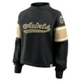 thumbnail image 4 of Women's Fanatics Black New Orleans Saints Oversized Hometown Toss Sweep Mock Neck Pullover, 4 of 5